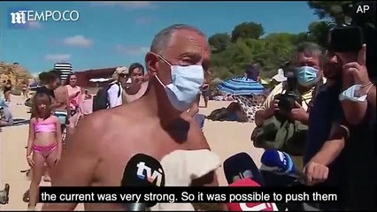 Aksi Heroik Presiden Portugal Selamatkan Dua Wanita yang Kanonya Terbalik