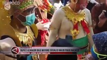 Cara Unik Bupati Temanggung Berkostum Wayang Sosialisasi Pakai Masker