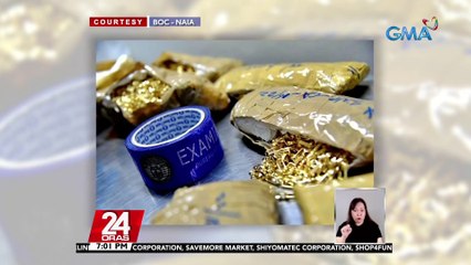 Aabot sa P80-M halaga ng gintong alahas na posibleng itatangkang ipuslit, nabisto sa banyo ng eroplano | 24 Oras