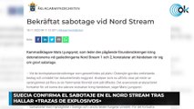 Suecia confirma el sabotaje en el Nord Stream tras hallar «trazas de explosivos»