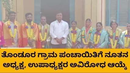 ಹಾವೇರಿ: ತೊಂಡೂರ ಗ್ರಾಪಂ.ಗೆ ಅಧ್ಯಕ್ಷ, ಉಪಾಧ್ಯಕ್ಷರ ಅವಿರೋಧ ಆಯ್ಕೆ