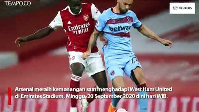 Menang Tipis Arsenal 2-1 Lawan West Ham