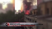 Menara Gereja Santiago Cile Runtuh Di tenga Aksi Demo