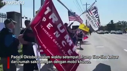 Dirawat, Trump Mendadak Keluar Rumah Sakit dengan Mobil Khusus, Dikritik Berbahaya