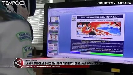 BMKG DIY Sebut La Nina Berdampak Lebih Buruk terhadap Bencana Hidrometeorologi