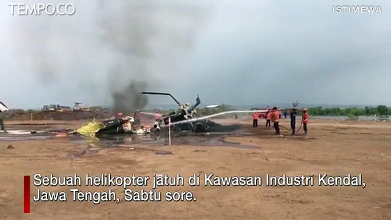 Helikopter Jatuh di Kawasan Industri Kendal