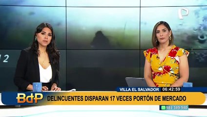 VES: Delincuentes dispararan hasta 17 veces en portón de un mercado