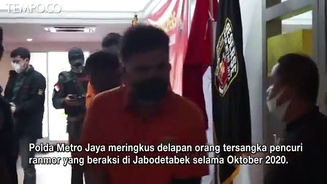 Polisi Ringkus Delapan Tersangka Pencuri Ratusan Motor di Jabodetabek