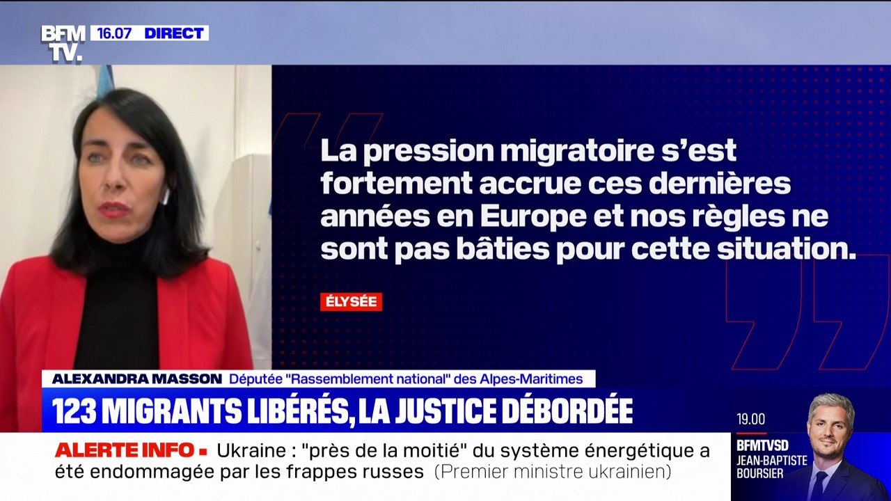 Migrants remis en liberté: "C'est un fiasco total", selon Alexandra Masson, députée RN des Alpes-Maritimes