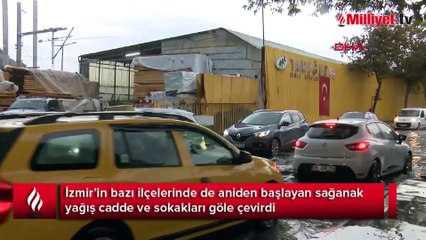 İzmir'de yağış su baskınlarına neden oldu