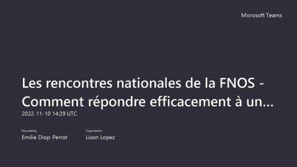 Rencontres Nationales FNOS - Comment répondre efficacement à un AAP