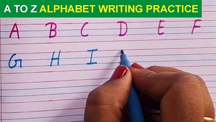 A to Z Alphabet / Letter Writing Practice Worksheet / A TO Z Writing / A.B.C.D.E