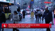 Bursa'da lodos ve yağmur hayatı felç etti