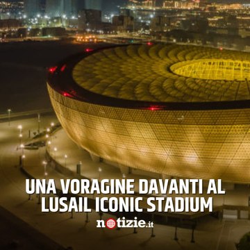 Lusail Iconic Stadium: un’enorme voragine davanti allo stadio che ospiterà la finale dei mondiali