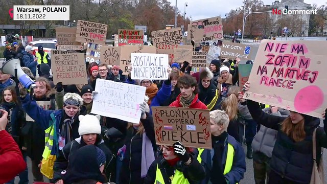 Manifestação verde de centenas de jovens na Polónia