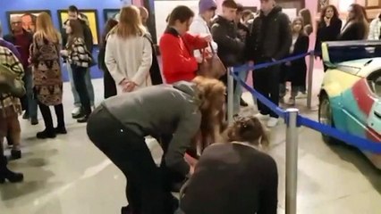 Climate activists chuck flour on Andy Warhol artwork in Milan