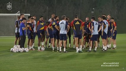 Primer entrenamiento de la selección española en Qatar