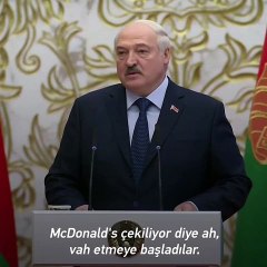 Lukaşenko'dan McDonald's tepkisi: Biz ekmeği ortadan ikiye kesemiyor muyuz?