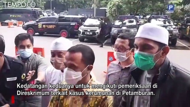 Ketua FPI Sobri Lubis dan Maman Suryadi Datangi Polda Metro untuk Diperiksa