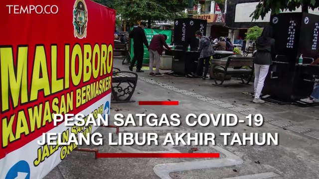 Jelang Libur Akhir Tahun, Ini Pesan Satgas Covid-19 Demi Kesehatan