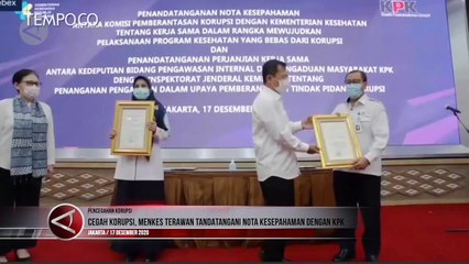 Cegah Korupsi, Menteri Terawan Buat MOU dengan KPK