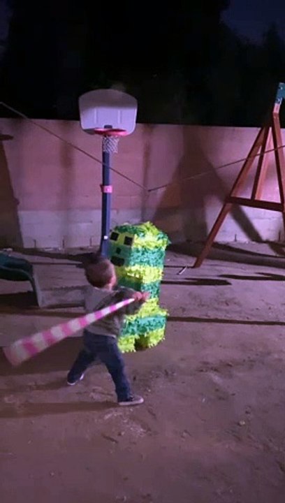 Pinata Gets Revenge on Kid Hitting it