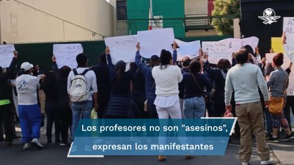 Con protesta, apoyan a maestros detenidos del Colegio Williams por el caso Abner