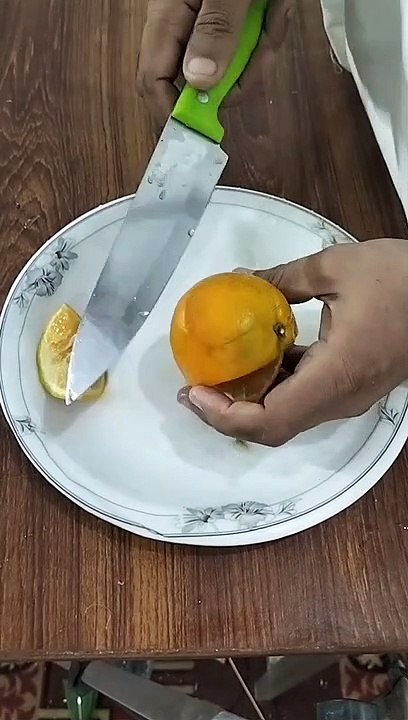 orange shorts.