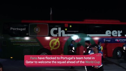 Download Video: Fans from around the world greet Portugal at their World Cup hotel