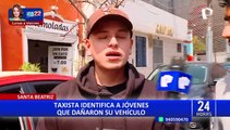 Taxista identifica a vándalos que dañaron su auto durante concierto de Bad Bunny