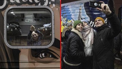 Rus askerlerin çekildiği Herson'a aylar sonra ilk sefer! "Zafer" bileti aldılar, coşku yüzlerine yansıdı