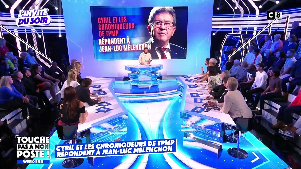 Quand Jean-Luc Mélenchon lance à Cyril Hanouna "Nous ne sommes pas vos copains, et nous le serons jamais", l'animateur lui répond avec un clip vidéo