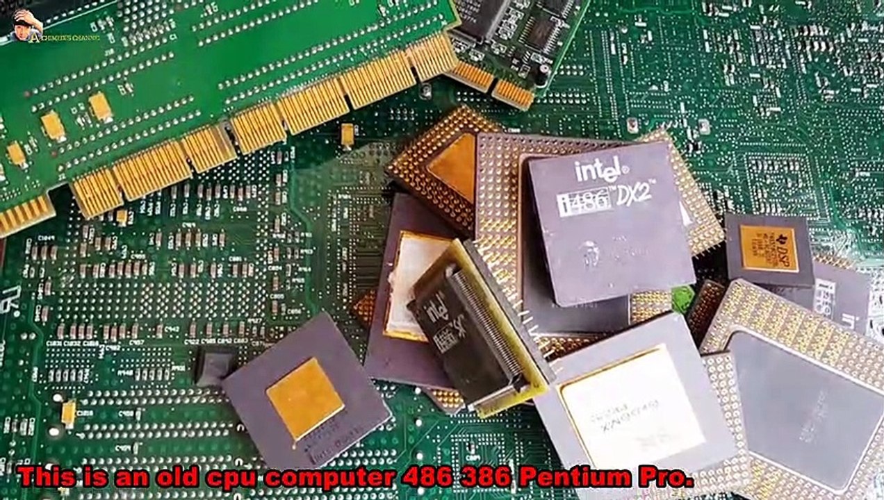 How to recycle gold from cpu computer scrap. value of gold in cpu ceramic processors pins chip.