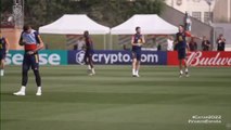 Buen ambiente en el segundo entrenamiento de la selección en Catar