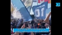 Hinchas argentinos descolgaron la bandera inglesa