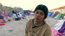 Tensión e intenso frío en campamento de migrantes venezolanos esperando cruzar a El Paso