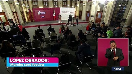 Marcha del 27 de noviembre será festiva: López Obrador