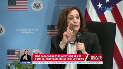 Mga babaeng nagsasakripisyo para sa pamilya, binigyang-pugay ni US VP Harris | UB