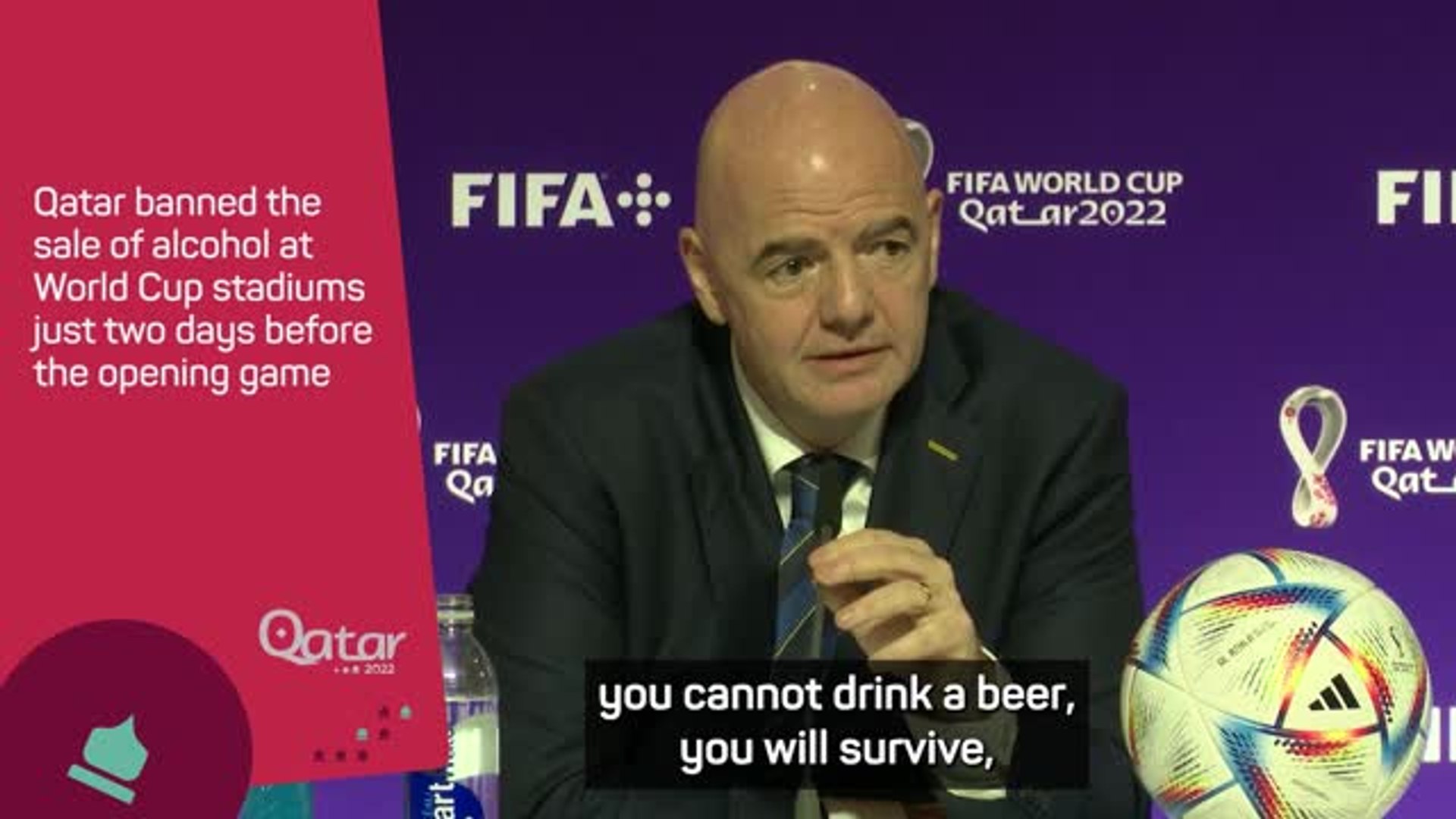 On beer ban at World Cup 2022, FIFA President says fans 'can survive'  without it