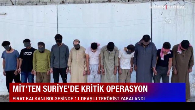 MİT'ten Fırat Kalkanı Harekatı bölgesinde DEAŞ operasyonu: 11 terörist yakalandı, patlayıcılar ele geçirildi