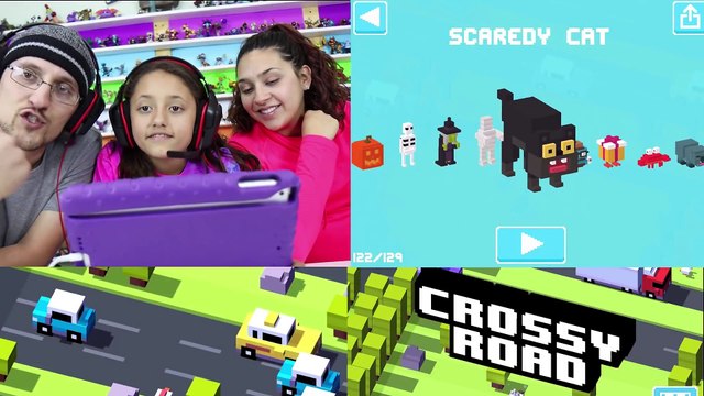 CROSS EYED Crossy Road CHALLENGE! Halloween Characters Fun! (Part 8 FGTEEV GAMEPLAY)