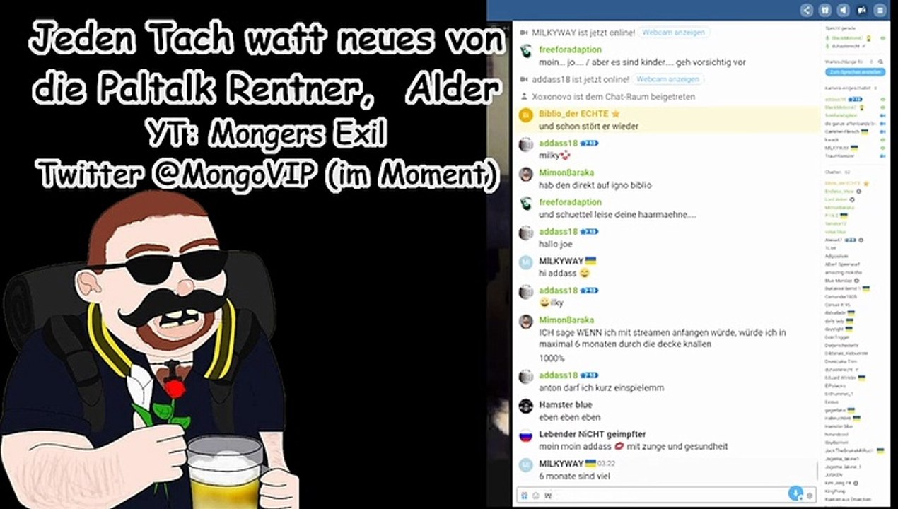 Rentner PALTALK: Influencer Livestyle Alder |Assi Stammtisch