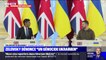 En présence du Premier ministre britannique Rishi Sunak à Kiev, Volodymyr Zelensky demande la reconnaissance d'un "génocide ukrainien"