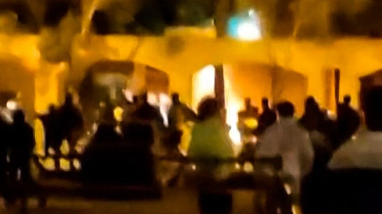 Protesters set fire to ancestral home of former Iran supreme leader Ayatollah Khomeini