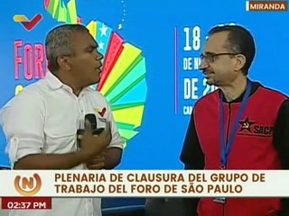 Diputado a la AN Julio Chávez agradece a los delegados por participar en el Foro de São Paulo 2022