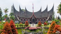 Best View of Minang Kabau Traditional House In Bukit Tinggi West Sumatra Indonesia