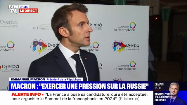 Guerre en Ukraine: C'est une pression sur la Russie que nous voulons exercer , affirme Emmanuel Macron