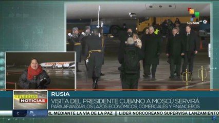 Presidente Díaz-Canel arriba a Moscú