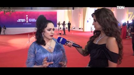 " سوء تفاهم وانتهى" الفنانة هند هاكف تعلق علي تصدرها تريند فستانها في مهرجان القاهرة السينمائي