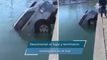 Cae camioneta al mar en San Carlos, Guaymas con dos jóvenes a bordo